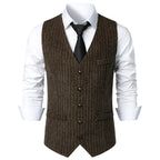 Herren elegante Steppweste mit modernem Schnitt und feinen Details