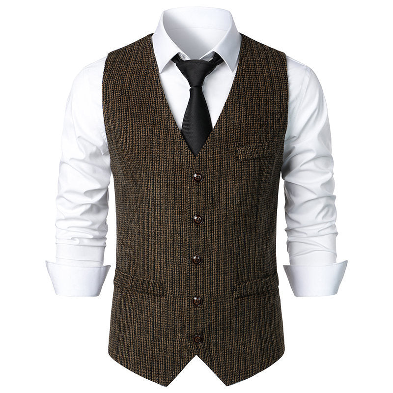 Herren elegante Steppweste mit modernem Schnitt und feinen Details