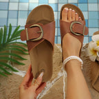 Damen Komfortable Clogs mit modischem Schnallen-Detail R&B