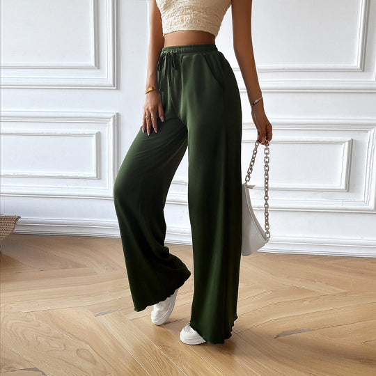 Damen weite Relax-Hose mit elastischem Bund und praktischen Seitentaschen R&B