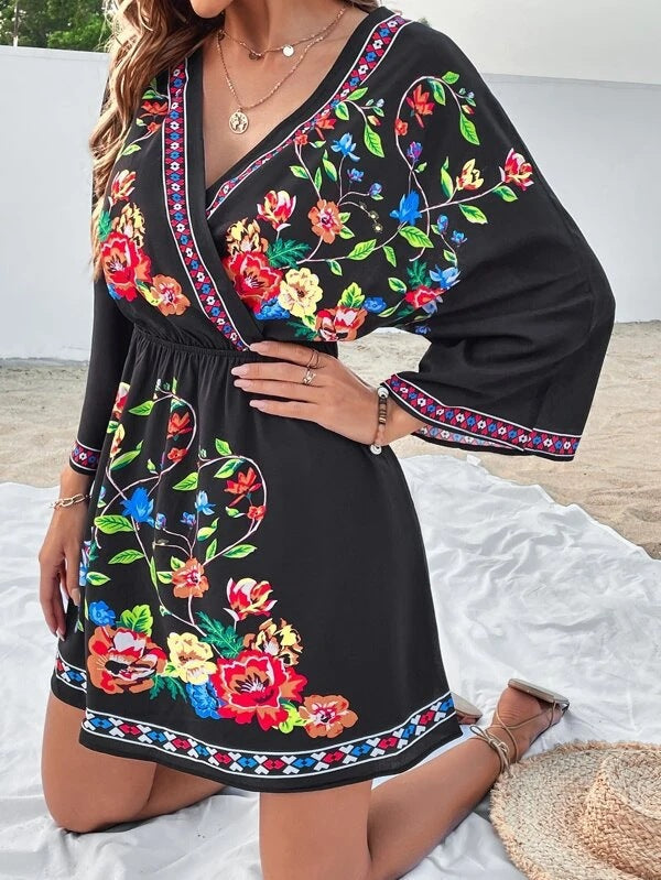 Damen Sommerliches Kleid mit raffinierten Stickdetails R&B