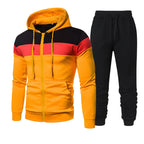 Herren sportliches Freizeit-Set mit modischem Farbblockdesign R&B