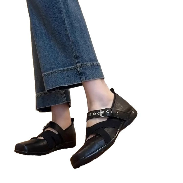 Damen Freizeit-Ballerinas mit elegantem Riemendesign und komfortabler Sohle