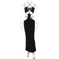 Damen Elegantes Maxikleid mit ausgefallenem Cut-Out-Design R&B