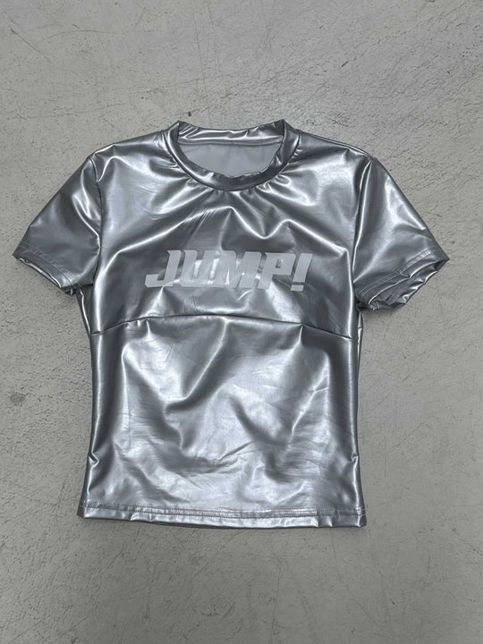 Damen Sportshirt aus glänzendem Material R&B