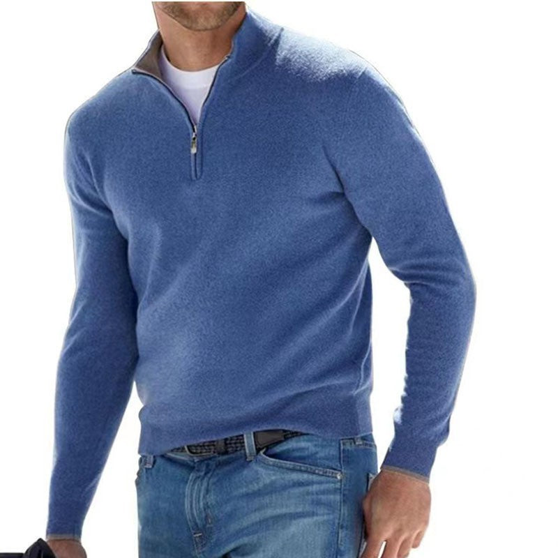 Damen nan leichter Sweatshirtpullover mit halbem Reißverschluss R&B