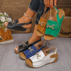 Damen Designerfreizeitsandalen mit modischem Kettenakzent R&B