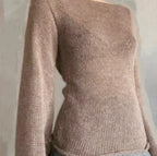 Damen Eleganter Feinstrickpullover mit lässigem Schnitt und Rundhalsausschnitt R&B