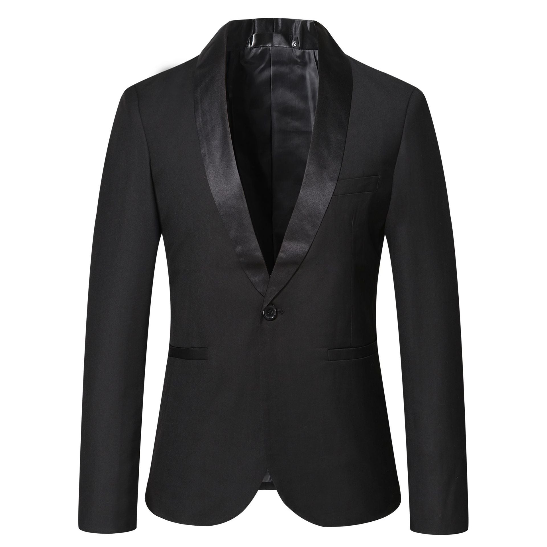 Herren eleganter Smoking-Blazer mit schickem Satinrevers