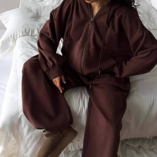 Damen Freizeitanzug mit lässigem Schnitt und hohem Bund R&B