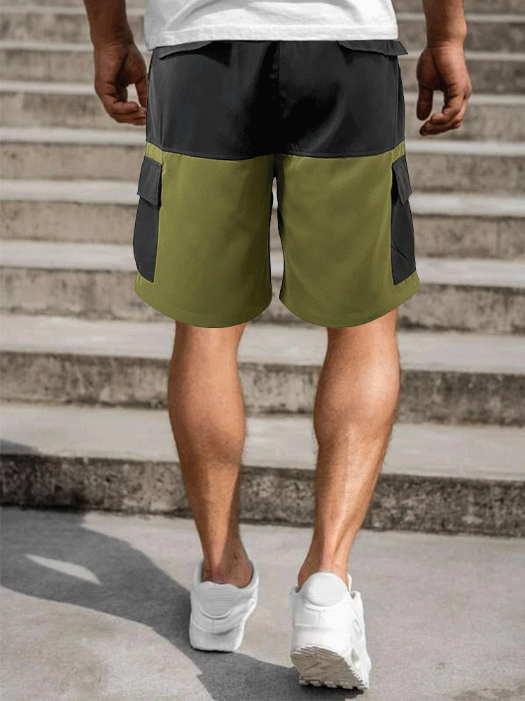 Herren Cargo-Shorts mit mehreren praktischen Taschen und elastischem Bund R&B