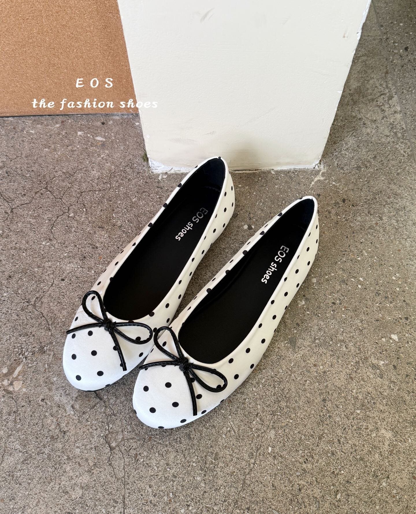 Damen Ballerinas mit modischem Punkte-Design und dekorativem Schleifenakzent R&B