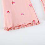 Mädchen Schlagleggings mit floralen Akzenten R&B