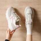 Damen sportliche Plateau-Sneaker mit stylischem Design und komfortabler Dämpfung R&B
