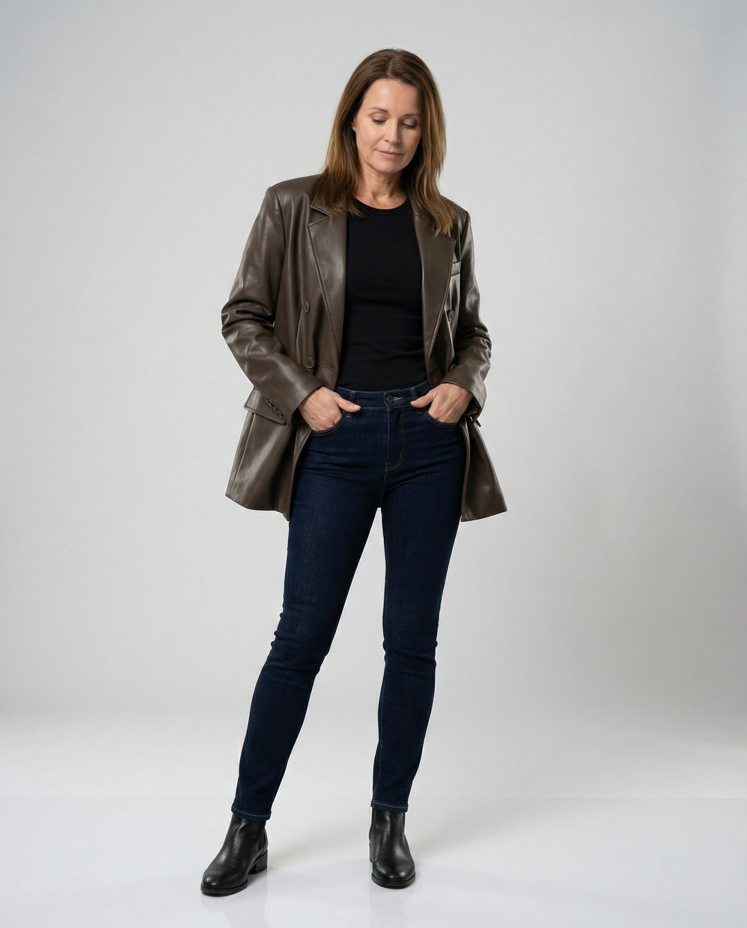 Damen Samt-Maxikleid mit tiefem V-Ausschnitt schmalen Trägern und hohem Beinschlitz R&B