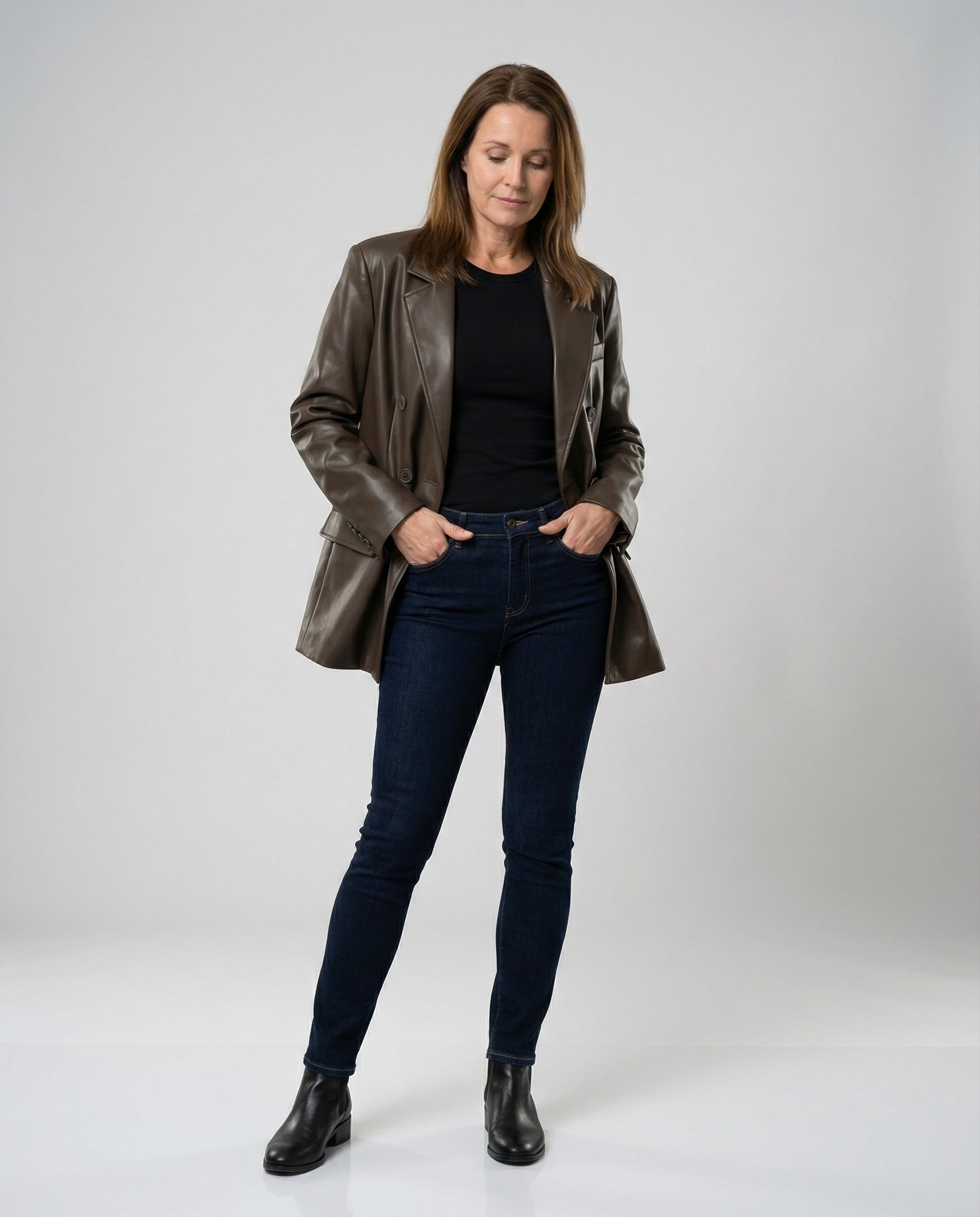 Damen Samt-Maxikleid mit tiefem V-Ausschnitt schmalen Trägern und hohem Beinschlitz R&B