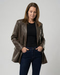 Damen Samt-Maxikleid mit tiefem V-Ausschnitt schmalen Trägern und hohem Beinschlitz R&B