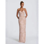 Damen Elegantes Abendkleid mit raffinierten Spitzenakzenten und corsagenähnlichem Oberteil R&B