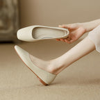 Damen elegante Ballerinas mit komfortablem Fußbett und hochwertiger Lederoberfläche R&B