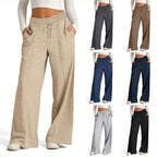 Damen weite Freizeithose mit elastischem Bund und praktischen Taschen R&B