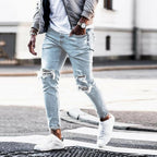 Herren Ripped Jeans im modernen Used-Look mit lässigem Schnitt R&B