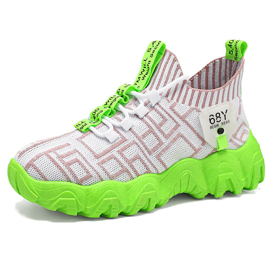 Damen Sportliche Sneaker mit rutschfester Sohle und atmungsaktiver Obermaterialstruktur R&B