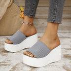 Damen Wedge-Pantoletten mit komfortablem Fußbett und flexiblem Obermaterial R&B