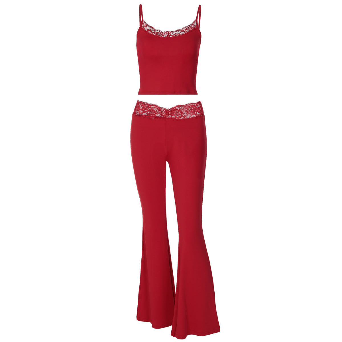 Damen Lässiges Oberteil und weiter geschnittene Hose Set R&B