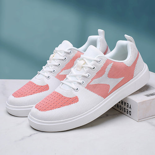 Damen Atmungsaktive Freizeit-Sneaker mit elastischen Schnürsenkeln R&B