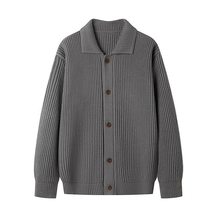Herren Strickjacke mit sportlichem Design und modischem Schalkragen R&B