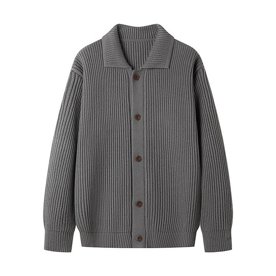 Herren Strickjacke mit sportlichem Design und modischem Schalkragen R&B