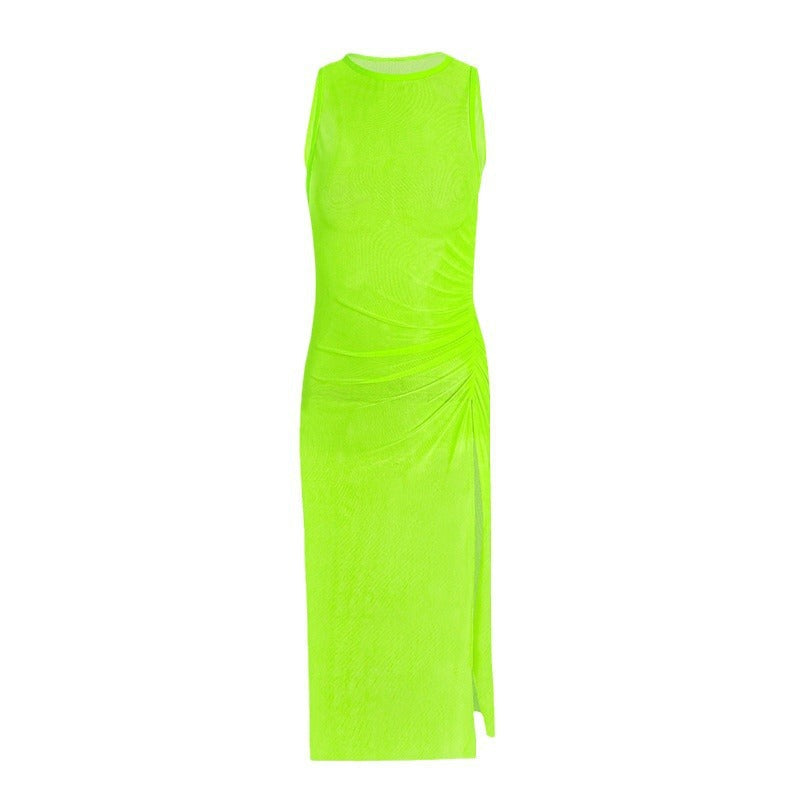 Damen Samtiges Cut-Out Maxikleid R&B