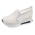 Damen Mode-Sneaker mit innovativem Slip-On Design und hochgezogenem Absatz R&B