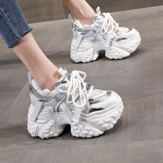 Damen Chunky Sneakers mit reflektierenden Akzenten und verstärktem Dämpfungssystem R&B