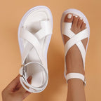 Damen Wedge-Sandalen mit verstellbarem Riemendesign und komfortabler Plateau-Sohle R&B