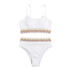 Damen Hoch geschnittener Bikini mit sportlichem Oberteil und kreativem Design