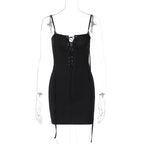 Damen Seduktives Bodycon-Kleid mit Schnürung R&B