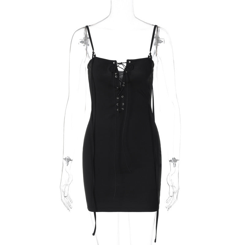 Damen Seduktives Bodycon-Kleid mit Schnürung R&B