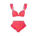 Damen Bikini-Set mit eleganter Rüschendetailierung und stylischem Überrock R&B