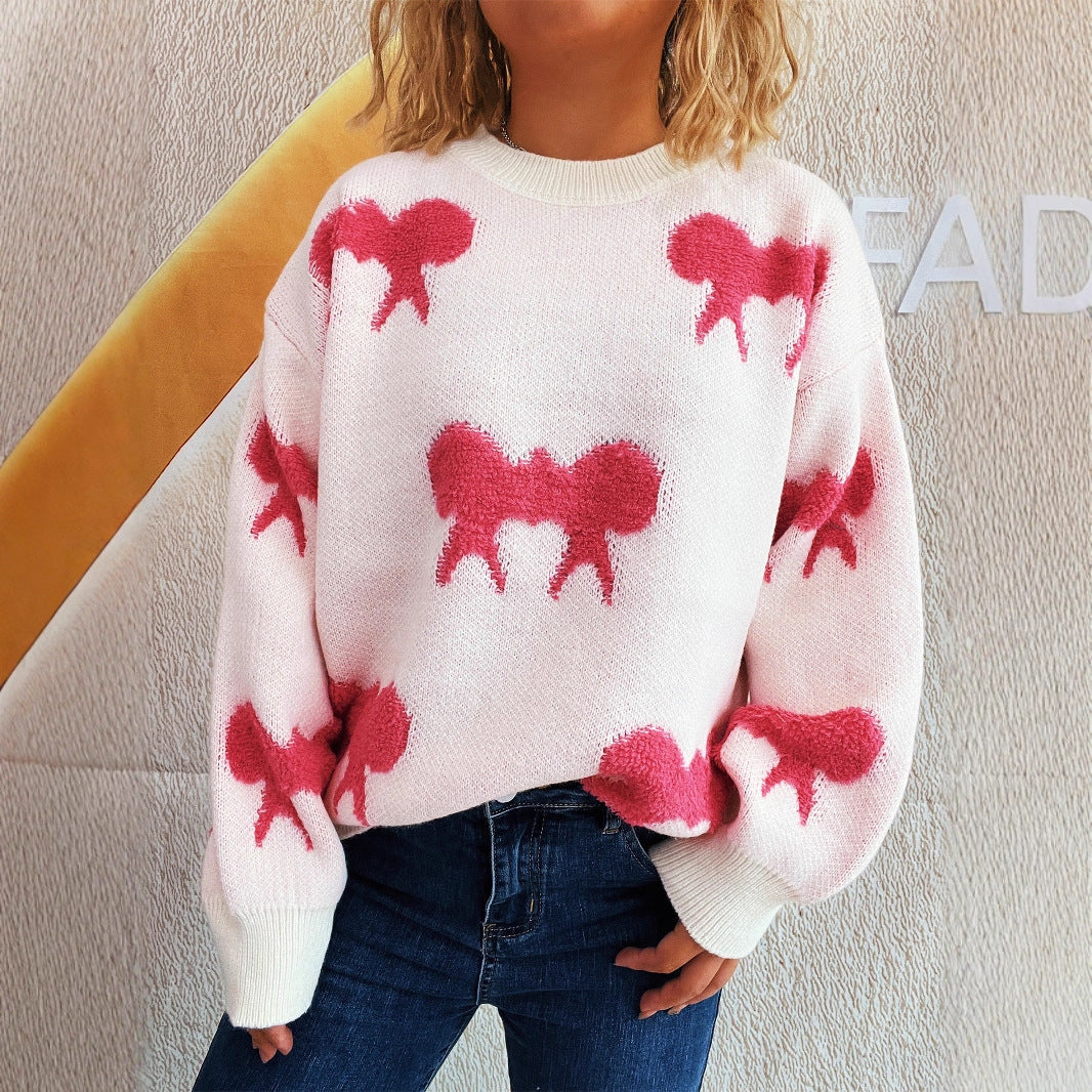 Damen Pullover mit verspieltem Motiv und lässigem Schnitt R&B