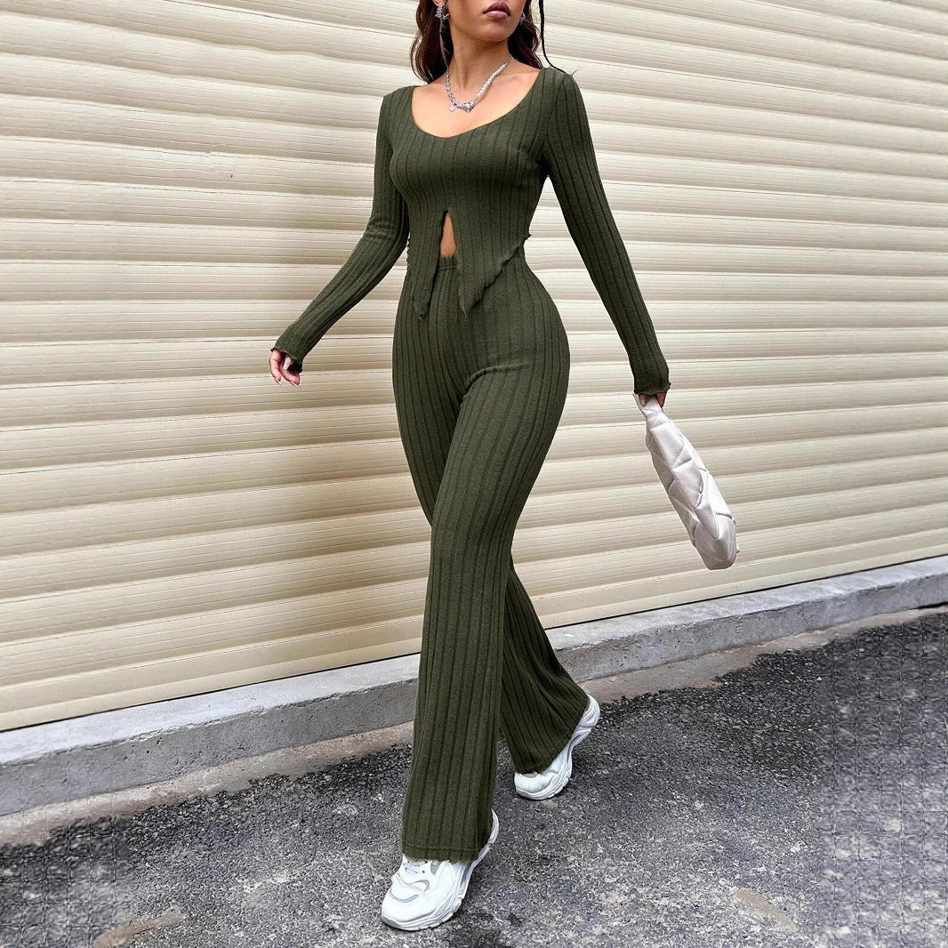 Damen Strickanzug mit modischem Cut-Out R&B