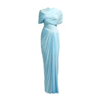 Damen Maxikleid mit eleganter Drapierung und asymmetrischen Cut-Outs R&B
