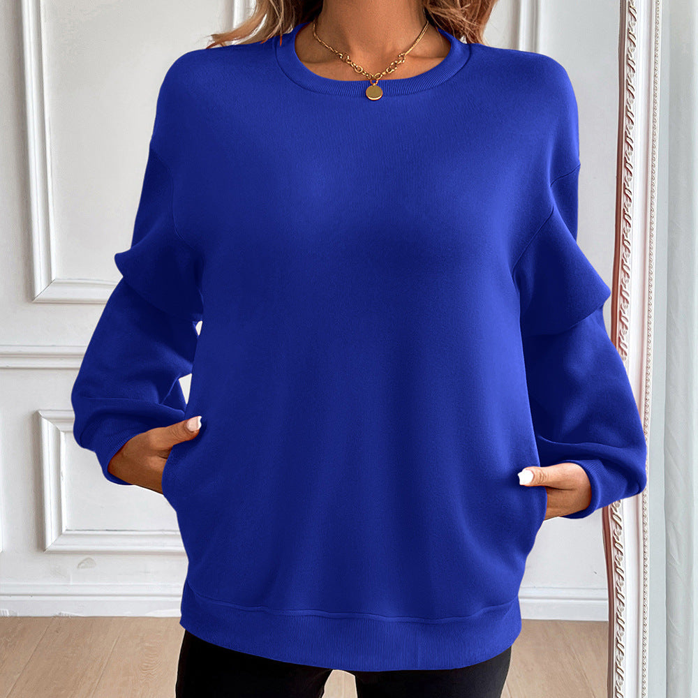 Damen Casual Sweatshirt mit Weichen Materialien und Lässigem Schnitt R&B
