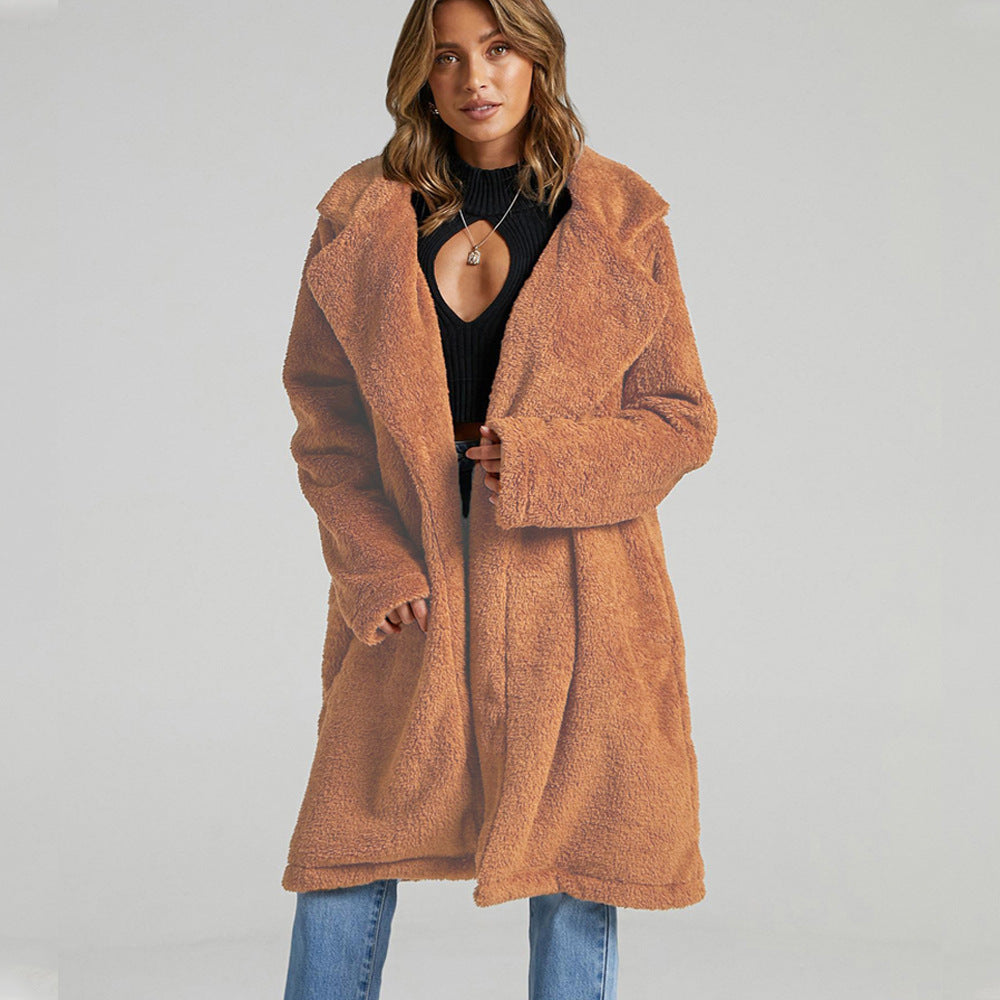Damen Lange Fleecejacke R&B