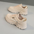 Damen sportliche Sneaker mit modischem Reißverschluss und stoßdämpfender Sohle R&B