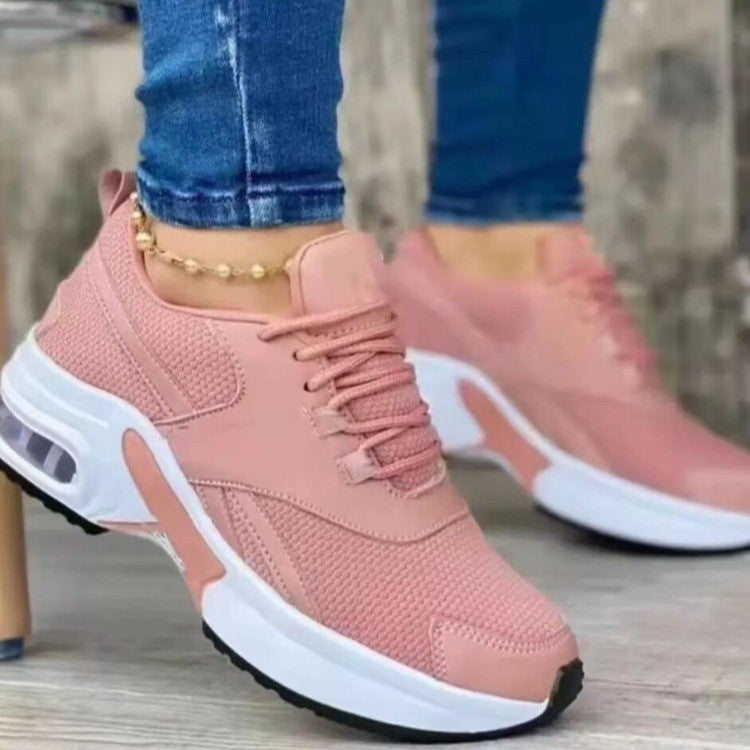 Damen Sportliche Fitness-Sneaker mit atmungsaktivem Obermaterial und stoßdämpfender Sohle R&B