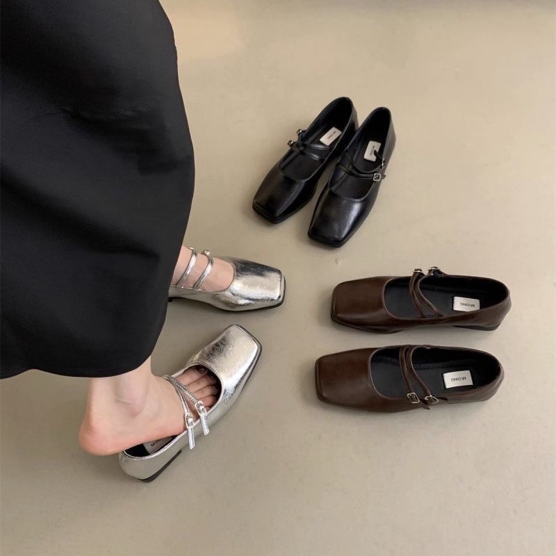 Damen modische Ballerinas mit funkelndem Riemchendesign R&B