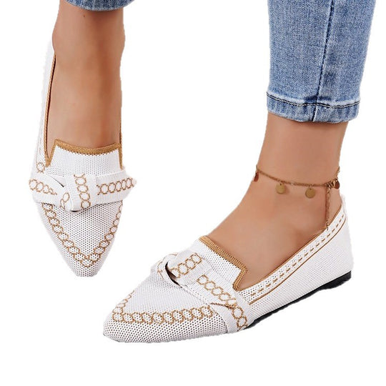 Damen elegante Slipper mit dekorativer Kettenapplikation R&B