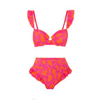 Damen Bikini-Set mit raffinierten Rüschen und elegantem Wickelrock R&B
