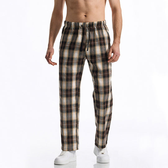 Herren komfortable Karohose R&B